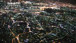 City of Sao Paulo from plane at night