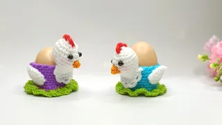 🌻The simplest and most original🌻How to crochet Easter Chickens 🌻Amigurumi egg stand🌻