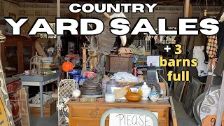 Country YARD SALES | 3 BARNS FULL | thrift with me | Vintage & Antiques -YouTube