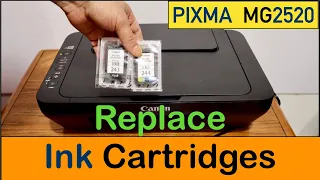 Canon PIXMA MG2520 Ink Cartridge replacement !!