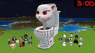 Survival Skibidi Toilet Angela House With 100 Nextbots in Minecraft - Gameplay - Coffin Meme