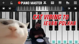 CAT VIBING TO IEVAN POLKKA ON PIANO TUTORIAL TIKTOK VIRAL