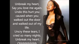 Unbreak My Heart - Toni Braxton LYRICS