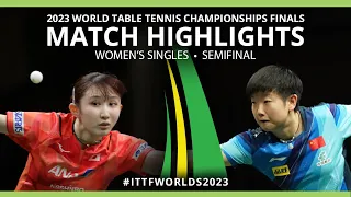 Sun Yingsha vs Hina Hayata | WS SF | 2023 ITTF World Table Tennis Championships Finals