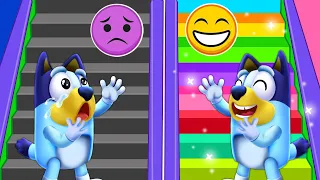 Up and ⬇️ Down the Escalator | Safety Tips | Cartoons for Kids | Bluey Toys Cartoon