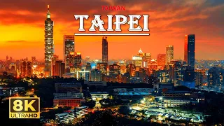 TAIPEI Taiwan 🇹🇼at Day Time ,A Modern Cosmopolitan Metropolis 8k 60Fps Drone Video