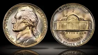 1945-P Jefferson Silver War Nickel Doubled Die Reverse PCGS MS66 in new 30th Anniversary Holder