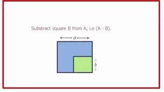 College Algebra: Difference of Two Squares - Proof Using Animations