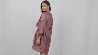 Luxury Artisan Silk Kimono Robes For Women Short, Jacquard, Washable Natural Mulberry Silk