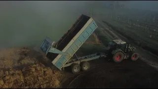 Curage de stabulation et transport de fumier 🐄  | FENDT 724 et FENDT 514