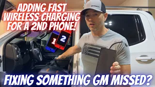 Qi Wireless Charging Pad Upgrade for GMC / Chevy Trucks and SUVs - Install on a GMC Sierra AT4