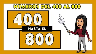 🧠Números del 400 al 800 en letras en español I Spanish Numbers 400-800