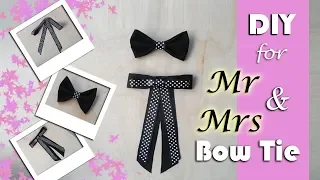DIY NO SEW Bow Tie for man and woman for under $5