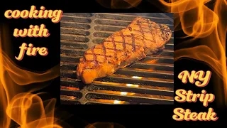 The Ultimate Salt-seasoned medium rare NY Strip Recipe #steak #charcoal #grilled