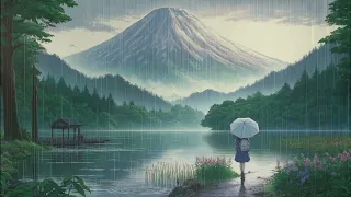 Rainy Mountain Spring Rain Study Music 🌧️ | Cozy Relaxing Anime Music - Lofi Beats to Focus