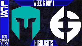 IMT vs EG Highlights | LCS Summer 2023 W6D1 | Immortals vs Evil Geniuses