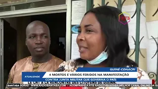 A oposição na Guiné-Conacri disse que pelo menos quatro pessoas morreram e várias ficaram feridas.