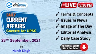 28th September Gazette | Daily Current Affairs for UPSC CSE | Edukemy