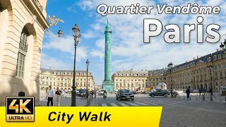 Paris, France - Quartier Vendôme | Walking Tour | 4k UHD & 60 fps.