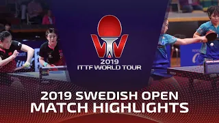 Chen Meng/Ding Ning vs Miu Hirano/Kasumi Ishikawa | 2019 ITTF Swedish Open Highlights (Final)