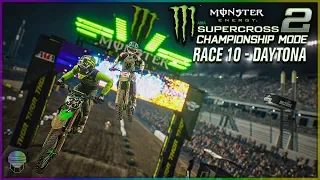 INSANE RACE AT DAYTONA! | Race 10 | Monster Energy Supercross 2 Championship Mode