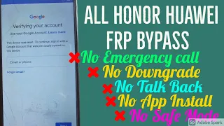 Huawei 2021 FRP | Huawei Honor 7A FRP Bypass | Honor 7A (AUM-L29) Google Account Remove Without PC