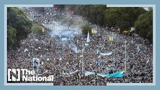 Millions of Argentina fans around the world celebrate World Cup win