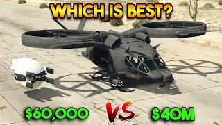 GTA 5 CHEAPEST VS MOST EXPENSIVE MILITARY HELICOPTER (WHICH IS BEST?)