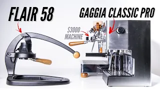 $529 Manual Espresso VS $450 & $3000 Espresso Machines - Flair 58, Gaggia Classic Pro & Lelit Bianca