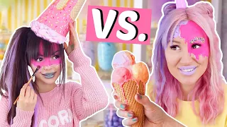 BFF BATTLE ⚡️ kawaii Ice Cream Make Up für Fasching | ViktoriaSarina