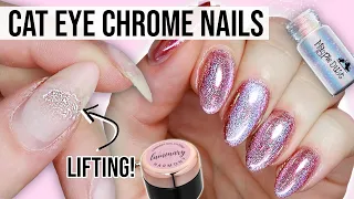 Cat Eye Nails With Chrome! 😱 Plus How To Remove Lifting