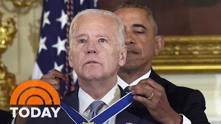 Joe Biden Wipes Away Tears As President Obama Awards Him Medal Of Freedom | TODAY