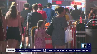 Metal detectors part of extra security along Fremont Street