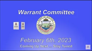 Milton Warrant Committee - February 6th, 2023