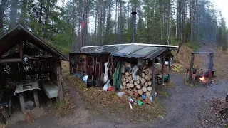 ТРИ дня в ТАЁЖНОЙ ИЗБЕ. СТАВИМ донки на НАЛИМА. С друзьями на КОРДОН. Первая часть.