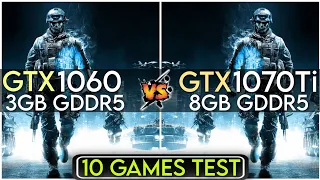 GTX 1060 (3GB) vs GTX 1070 Ti | 10 Games Test In Mid 2023 | 1080p