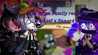 |The Afton Family+the animatronics react to Michael x Ennard videos|