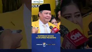 Airlangga Sebut Rapimnas Bakal Bahas Cawapres Prabowo #shorts