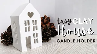 Easy Clay House Candle Holder - Air Dry Clay Tutorial