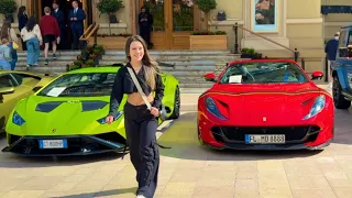 GORGEOUS SEXY GIRL& SUPERCAR MONACO LUXURY  CARSPOTTING@emmansvlogfr