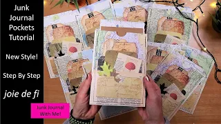 Junk Journal Pockets Tutorial 💕 New Style Step By Step ⭐