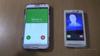 Samsung Galaxy Note 2 incoming call via Fake call+Sony Xperia X10 Incoming call