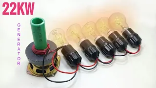 Free Electricity Energy 22KW 240V Magnetic Generator Use Spencer Wire Light Bulb Activity Homemade