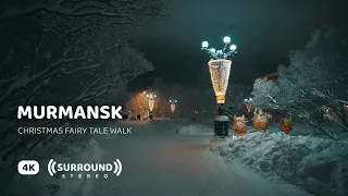 Murmansk 2022 — Life in Russian Arctic. Polar Night | 4K Walking Tour