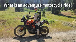 What is an adventure motorcycle ride?