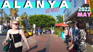 alanya street walking tour 2022 ! alanya city center ! antalya turkey holiday turkey travel 4k video