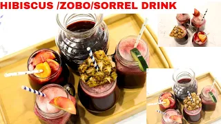 How To Make Hibiscus Drink//Refreshing Zobo or Sorrel // Immune Booster Drink