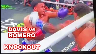 GERVONTA TANK DAVIS WON BY KNOCKOUT vs ROMERO FIGHT HIGHLIGHTS