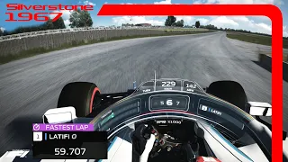 Old Silverstone(1967) onboard with Nicholas Latifi in Williams F1 | Assetto Corsa (Mouse Steering)