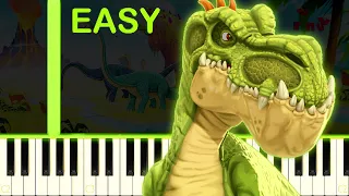 GIGANTOSAURUS THEME - EASY Piano Tutorial